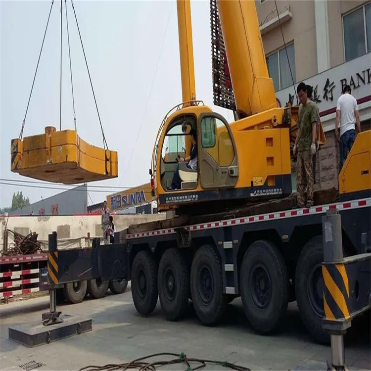 蓬莱当地吊车出租|机器吊装|75吨|工厂搬迁服务